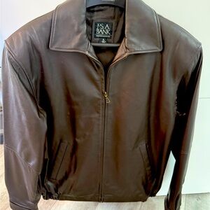 Brown classic leather jacket